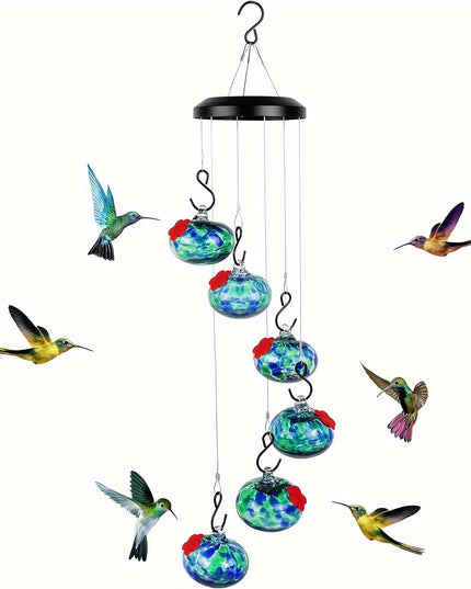 Shirem  Wind Chime Hummingbird Feeder - Libiyi