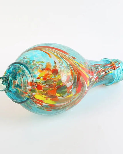 Hand Blown Glass Hummingbird Feeder - 25 Ounces - Libiyi