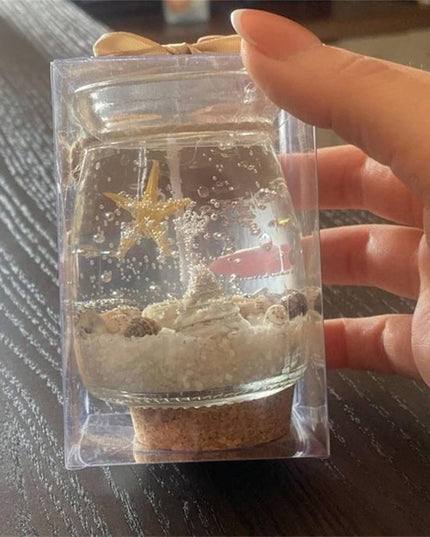 Ocean Theme Blue Purple Pink Gel Candle - Libiyi