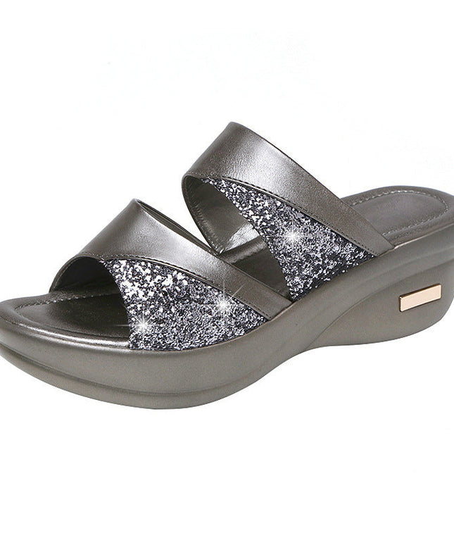 Libiyi Fashion Platform Platform Wedge Wedge Ladies Slippers - Libiyi