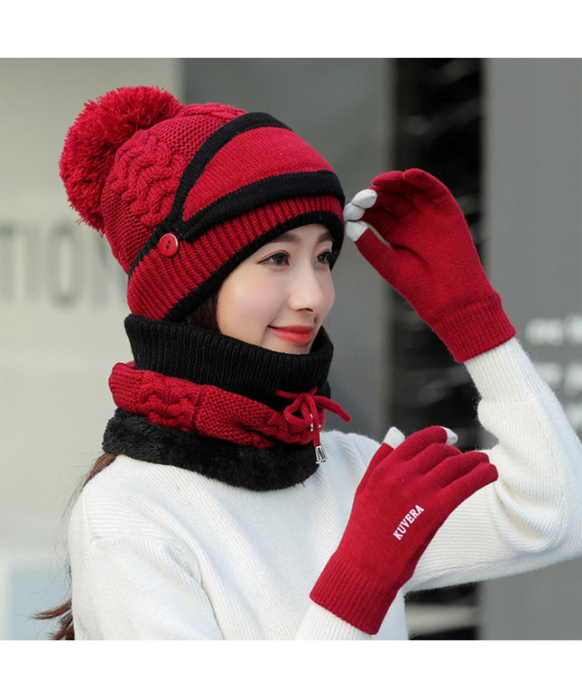 2022 New 3 in 1 Winter Beanie Set - Keillini