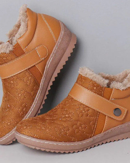 women's round toe low top color blocking cotton shoes - Keilini