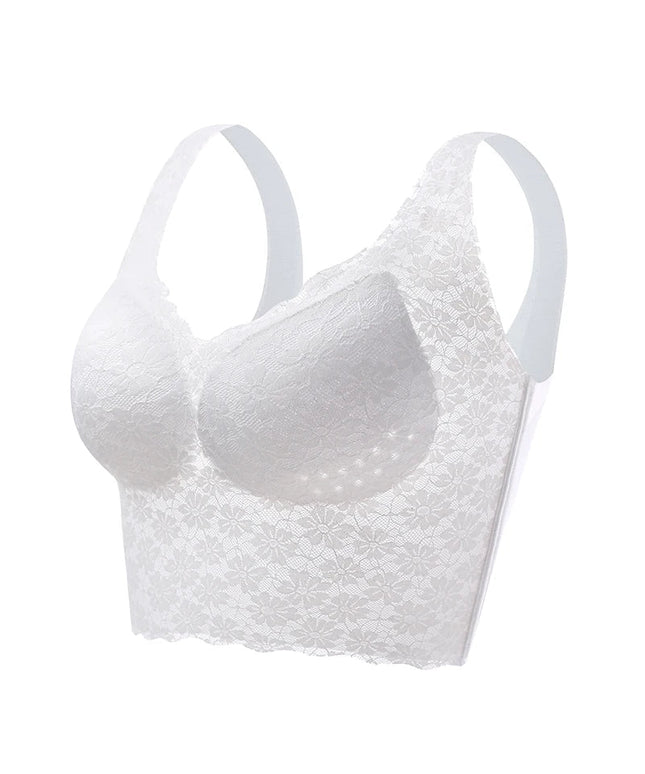 Women Seamless Lace Underwear Large Bralette Breathable Padded Wire Free Bras - Libiyi