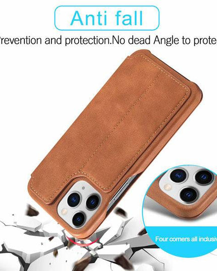 Magnetic Leather Wallet Card Slot Case for iPhone - Libiyi