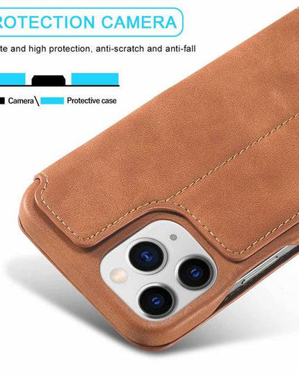 Magnetic Leather Wallet Card Slot Case for iPhone - Libiyi