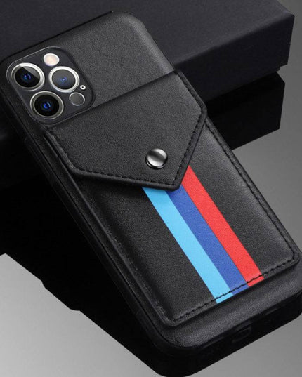 Lanyard Leather Wallet Card Holder Stand Phone Case For iPhone - Libiyi