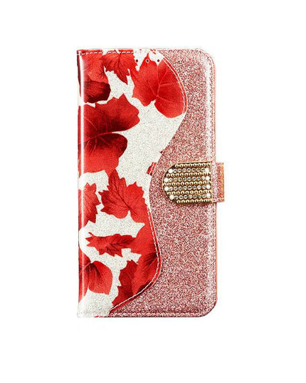 Leather Glitter Rhinestone Flip Case For Samsung A Series - Libiyi