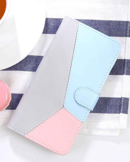 Three Color Matching Wallet Phone Case For Samsung - Libiyi