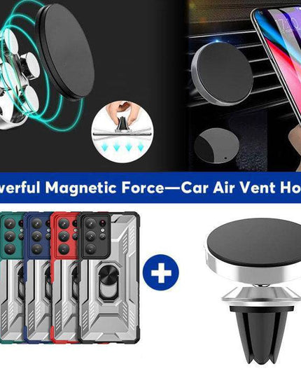 Magnetic Metal Finger Ring Holder Armor Case For Samsung S21 ULTRA 5G - Libiyi
