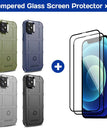 blue / iPhone 12 Mini / With [2 Pack] Screen Protector