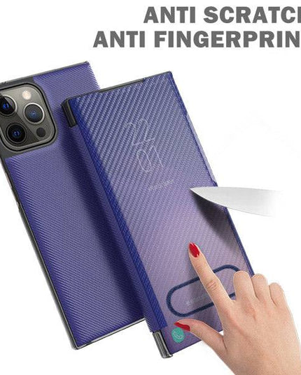 Kevlar Slim Flip Cover Smart Window Case For iPhone - Libiyi