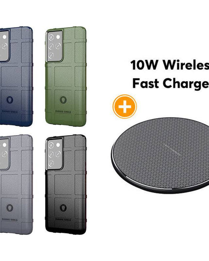 TPU Thick Solid Rough Armor Tactical Protective Cover Case For Samsung S21 Ultra - Libiyi