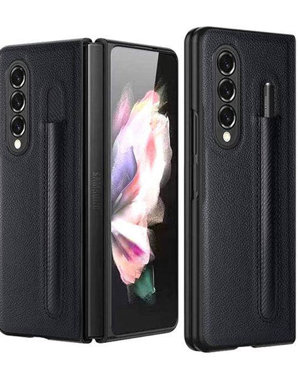 Luxury Business PU Leather Case for Samsung Galaxy Z Fold 3 5G with S Pen Holder - Libiyi
