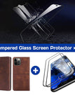 dark brown / iPhone 12 Pro Max / With [2 Pack] Screen Protector