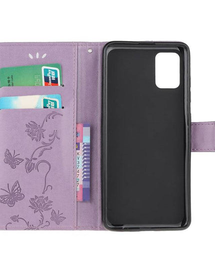 Imprint Butterfly Flower Leather Mobile Phone Case for iPhone 12Mini - Keilini