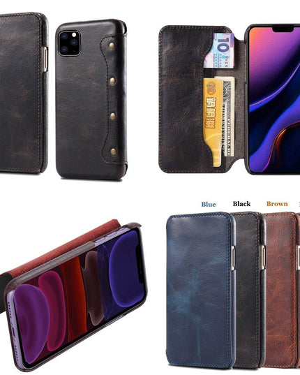 Luxury Genuine Leather Flip Case For Iphone - Libiyi