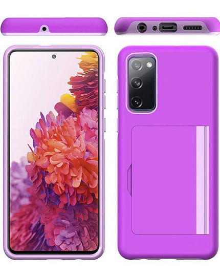 Armor Protective Card Holder Case for Samsung S20 FE With 2-Pack Screen Protectors - Libiyi