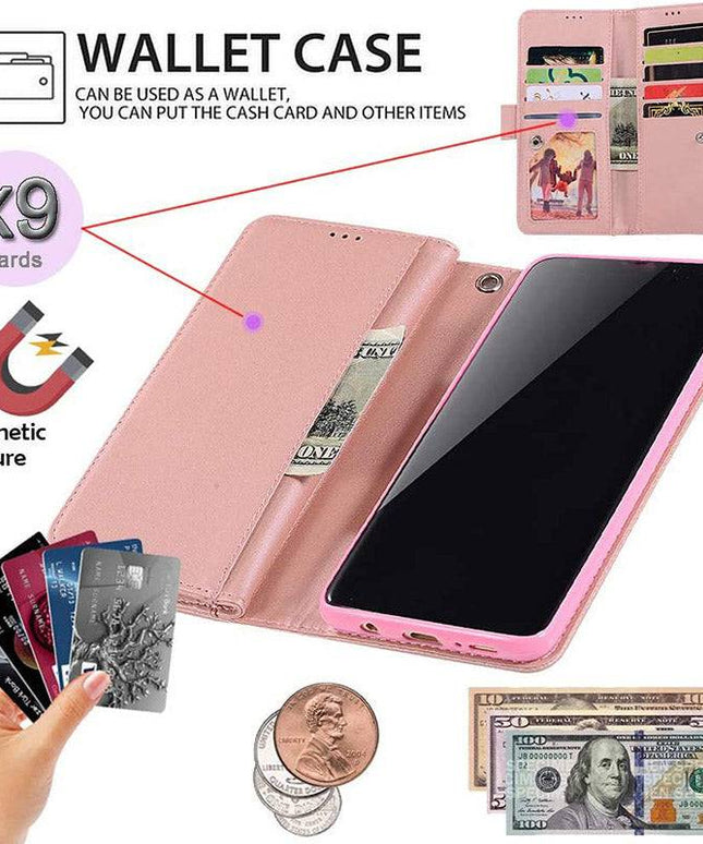 Bling Wallet Case with Wrist Strap for iPhone XR - Libiyi