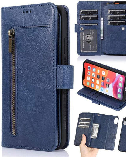 Detachable Flip Folio Zipper Purse Phone Case for iPhone XR - Libiyi