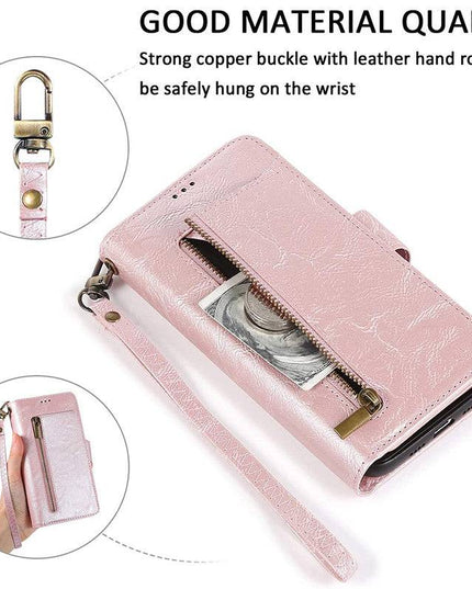 Detachable Flip Folio Zipper Purse Phone Case for iPhone Xs Max - Libiyi