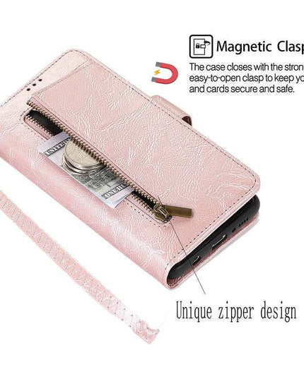 Detachable Flip Folio Zipper Purse Phone Case for Samsung Note 20 Series - Libiyi