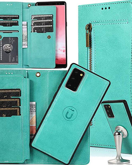 Detachable Flip Folio Zipper Purse Phone Case for Samsung Note Series - Libiyi