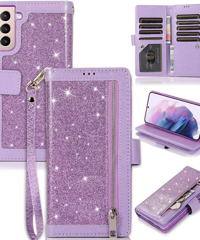 Bling Wallet Leather Case for Samsung S21 - Libiyi