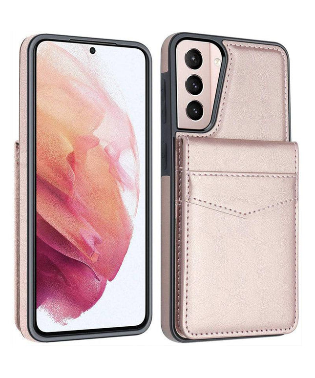 Dual Layer Lightweight Leather Wallet Case for Samsung Galaxy S21 Plus - Libiyi