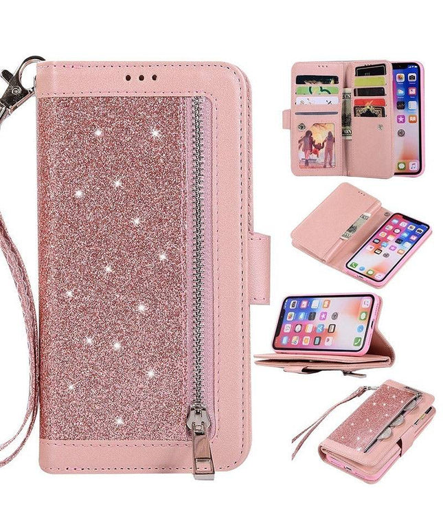 Bling Wallet Case with Wrist Strap for Samsung - Libiyi