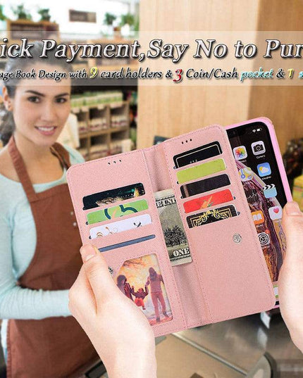 Bling Wallet Case with Wrist Strap for Samsung - Libiyi