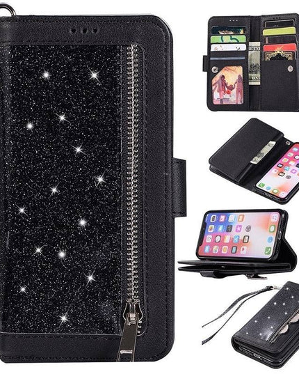 Bling Wallet Case with Wrist Strap for Samsung - Libiyi