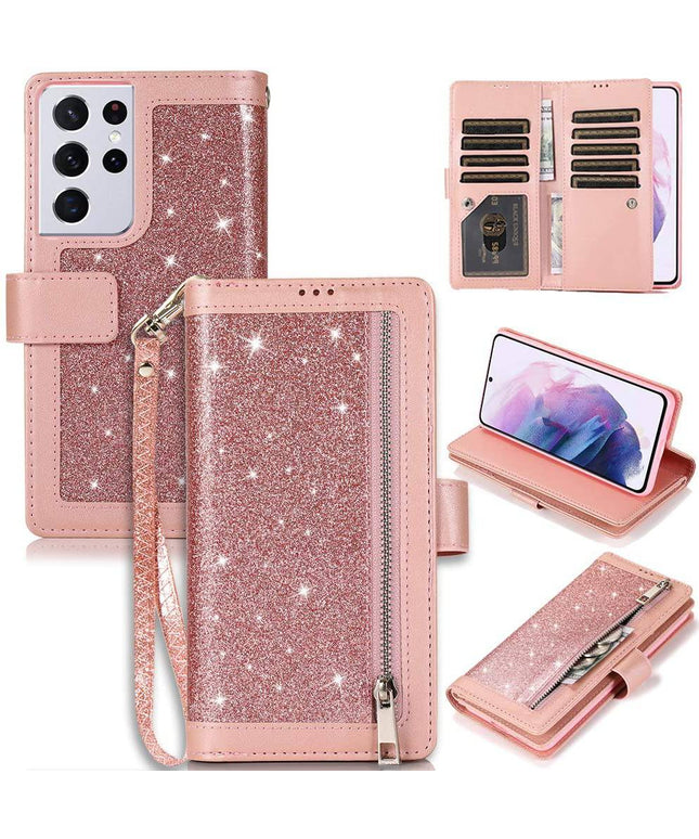 Bling Wallet Leather Case for Samsung S21 Ultra - Libiyi