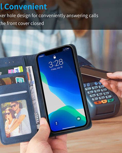 Luxury Leather Wallet Stand Flip Case For iPhone - Libiyi