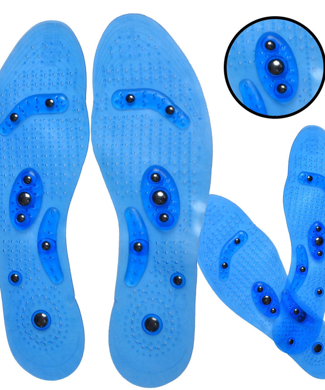 Insoles for Women & Men Cuttable Acupressure Magnetic Massage - Libiyi