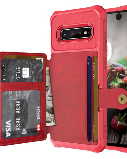 Phone Bags - Leather Flip Wallet Photo Holder Hard Back Cover For Samsung - Libiyi