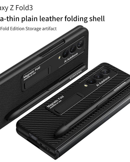 Ultra-thin Pen Slot Magnetic Holder Case for Samsung Galaxy Z Fold 3 5G - Libiyi
