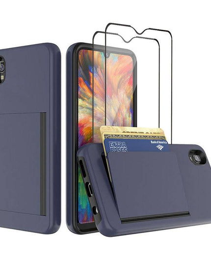 Armor Protective Card Holder Case for Samsung A10e With 2-PACK Screen Protectors - Libiyi
