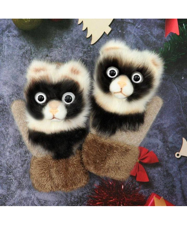 2022 new cartoon plush knitted gloves🌈 - Libiyi