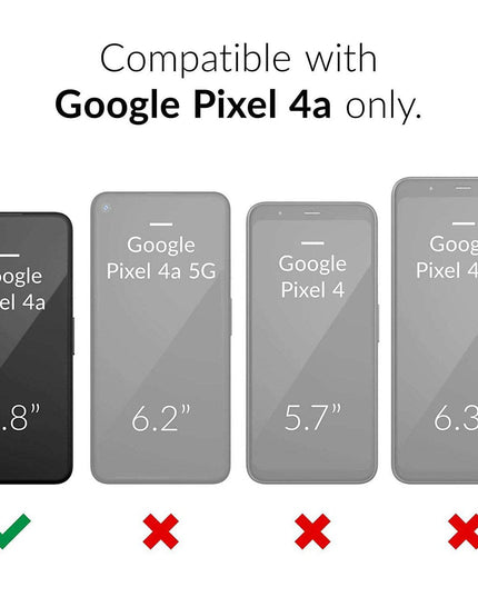 2022 Luxury Armor Ring Bracket Phone case For Google Pixel 4A With 2-Pack Screen Protectors - Libiyi