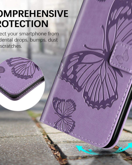 3D Embossed Butterfly Wallet Phone Case For Samsung - Libiyi