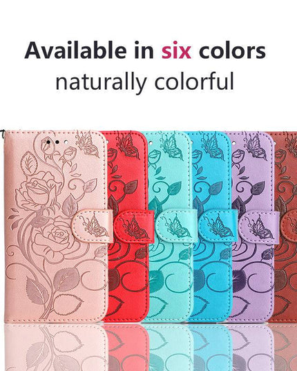 3D Embossed Rose Wallet Case For Samsung A42(5G) - Libiyi