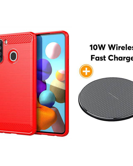 Luxury Carbon Fiber Case For Samsung A21(US and EU Version) - Libiyi