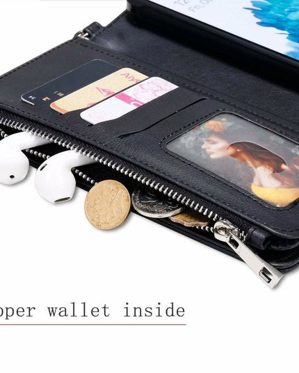 High-quality Split Magnetic 2-in-1 Zipper Wallet Case For Samsung - Libiyi