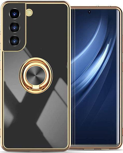 Shiny Plating Built-in Finger Ring Case For Samsung S21 - Libiyi
