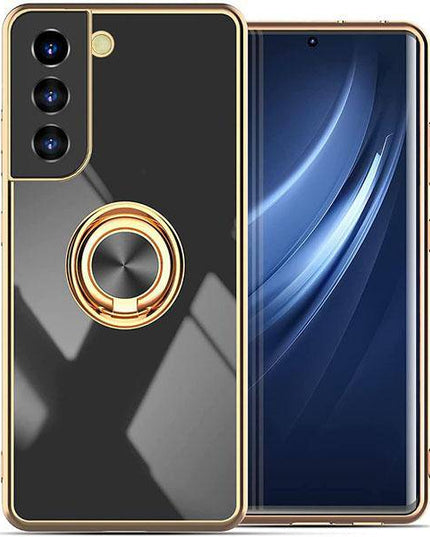 Shiny Plating Built-in Finger Ring Case For Samsung S21 Plus - Libiyi