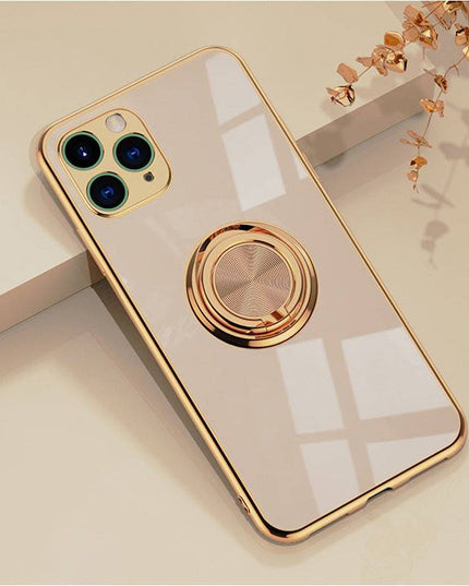 Shiny Plating Built-in Finger Ring Case For iPhone 12 Series - Libiyi