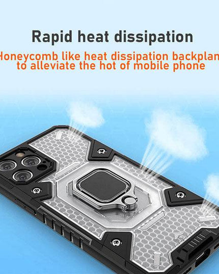 Super Cooling Armor Ring Honeycomb style Case For iPhone - Libiyi