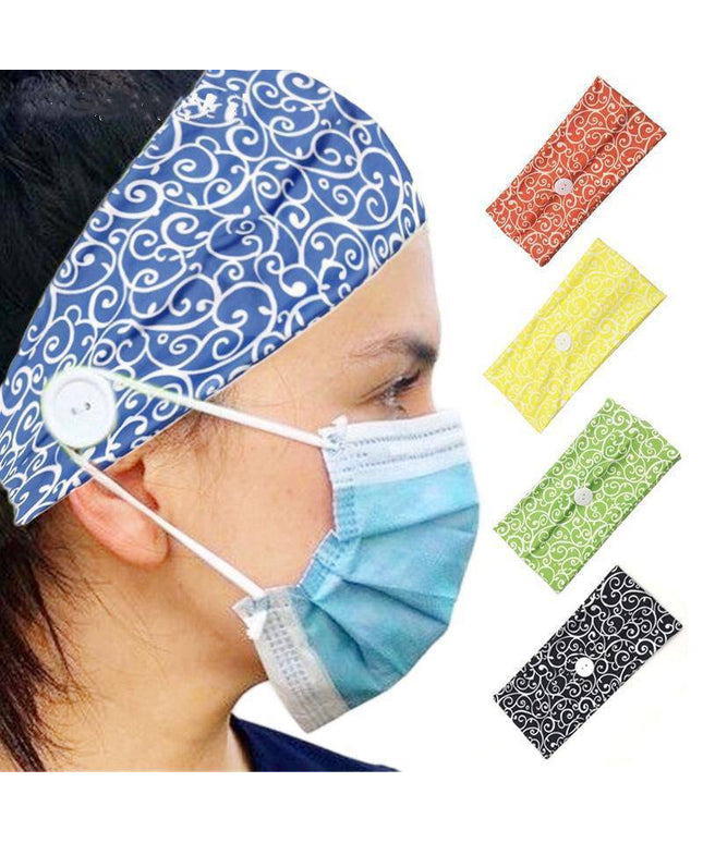 Button Elastic Hair Bands For Ear Saver - Libiyi