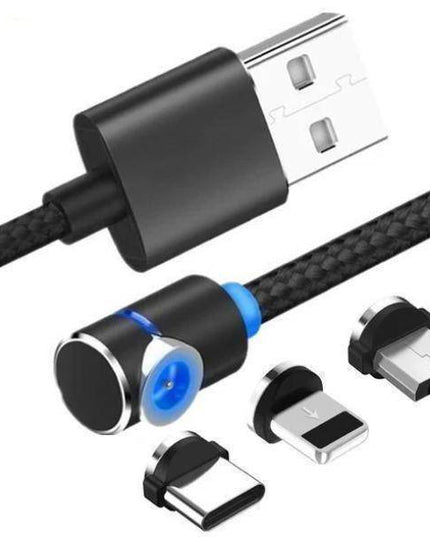 3 in 1 360° Magnetic Charging Cable for Huawei iPhone Samsung - Libiyi
