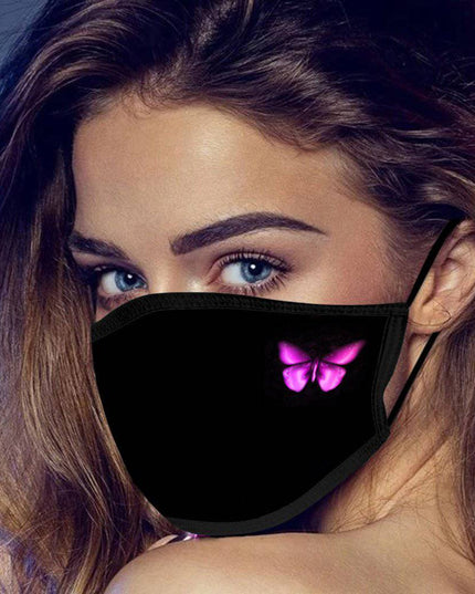 Printed Black Mask Butterfly Cloth Masks - Libiyi